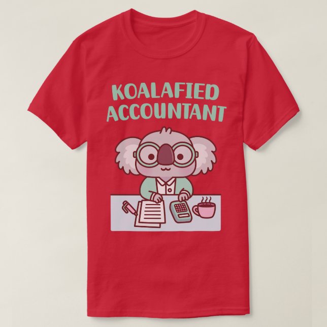 Camiseta Cute Koala Koalafied Accountants Pun (Frente do Design)