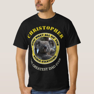 Camiseta Cute koala "play on word" personalizado T-Shirt