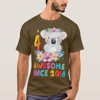 Camiseta Cute koala ursinho de 4 anos para meninos