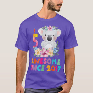 Camiseta Cute koala ursinho de 5 anos de aniversário para r