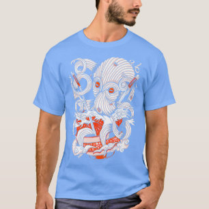 Camiseta Cute Kraken Ramen Octopus Retro Anime Ramen Lover