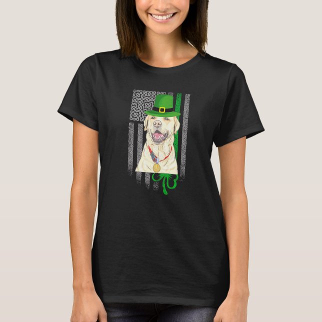 Camiseta Cute Labrador Retriev Saint Patrick S Day American (Frente)