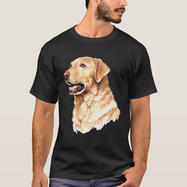 Camiseta Cute Labrador Retriever Dog Portrait Lab  Owner Mo (Frente)