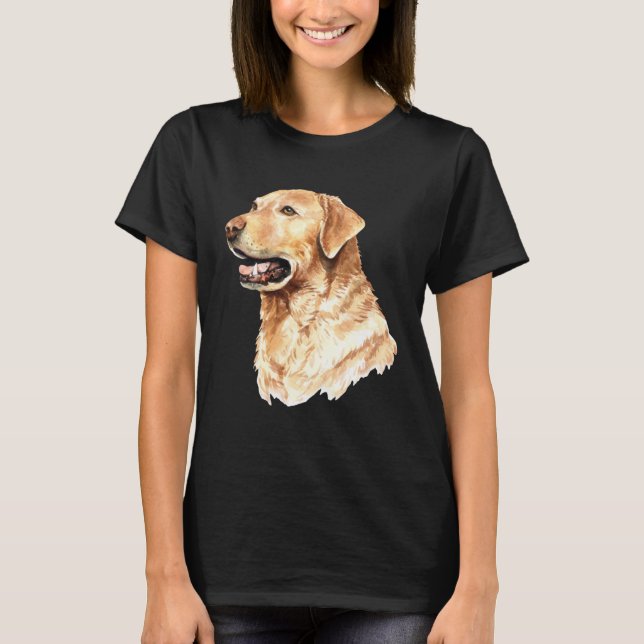 Camiseta Cute Labrador Retriever Dog Portrait Lab  Owner Mo (Frente)