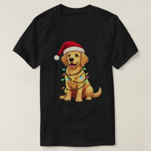 Camiseta Cute Labrador Retriever Natal Papai Noel Pet Dog L