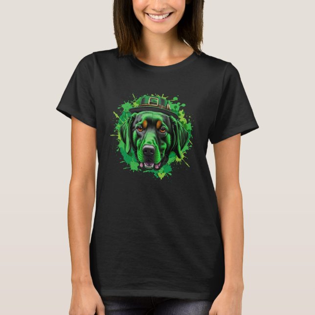 Camiseta Cute Labrador Retriever st Patrick s Day (Frente)