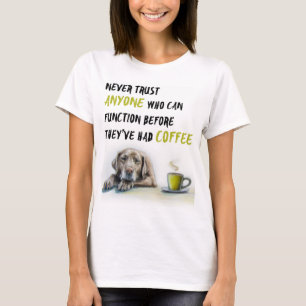 Camiseta Cute Labrador - viciado em café