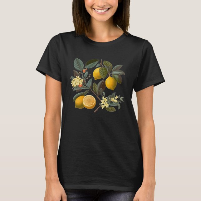 Camiseta Cute Lemon Botanical Gardening summertime vintage  (Frente)