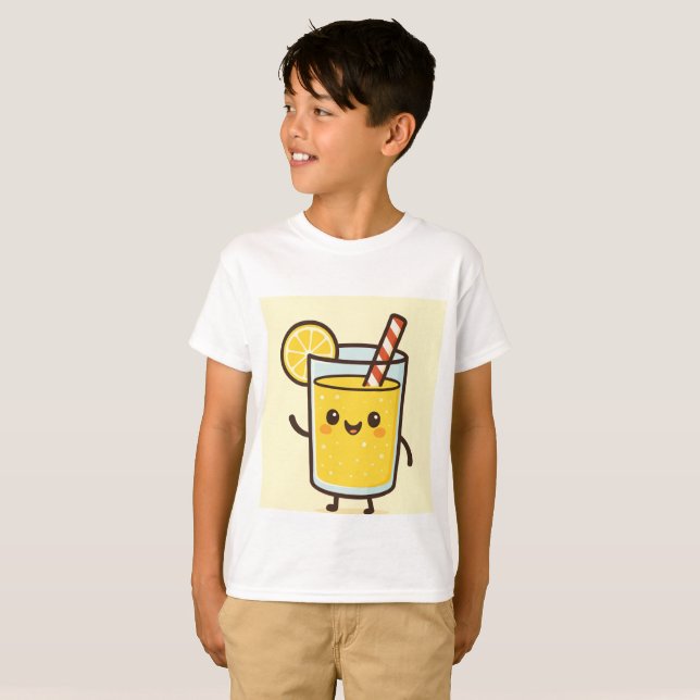 Camiseta Cute Lemonade Cartoon Kids T-Shirt (Frente Completa)