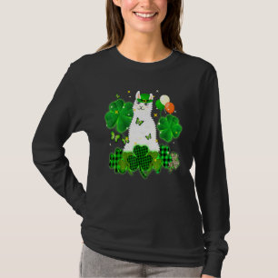 Camiseta Cute Leprechaun Llama Leopard Xadrez Shamrocks Pat
