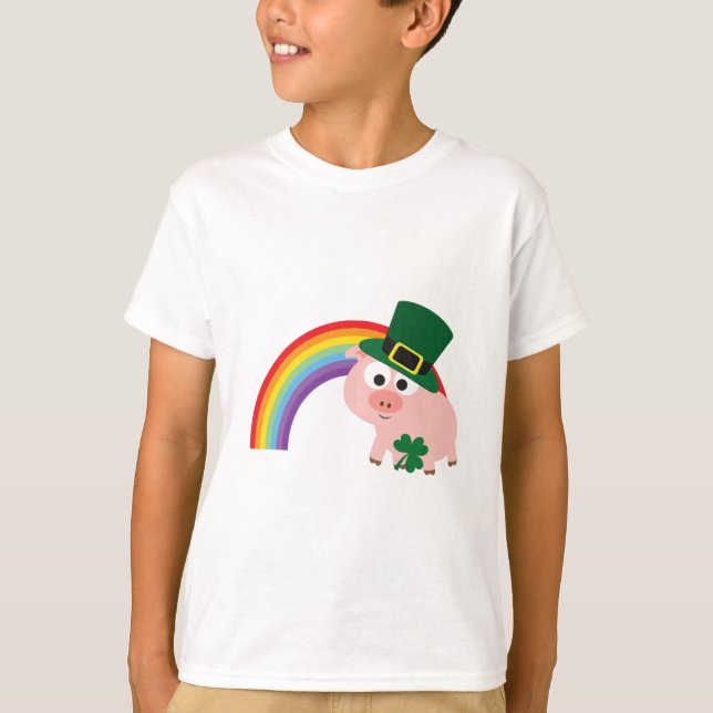 Camiseta Cute Leprechaun Pig (Frente)
