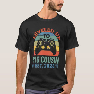 Camiseta Cute Leveled Up To Cousin 2023 Gamer Girl  Cousin 