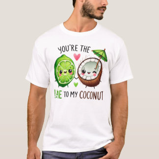 Camiseta Cute Lime and Coconut Friendship Design