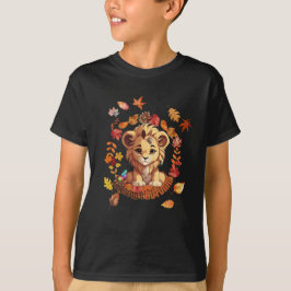 Camiseta Cute Lion “Ausome Autumn” Design – Fall Autism 