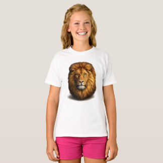 Camiseta Cute Lion Face Kids Short Sleeve T-Shirt – Fun Tee