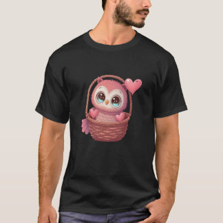Camiseta Cute Little Owl Valetines Animal Love  4