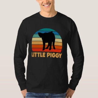 Camiseta Cute Little Piggy Sunset Piglet Silhouette