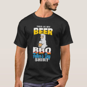 Camiseta Cute Llama Engraçado Churrasco Grelando Cerveja