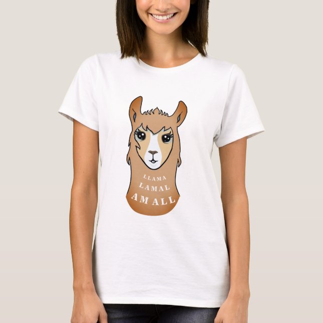 Camiseta Cute Llama Queen (Frente)