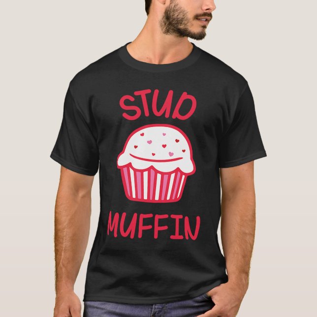 Camiseta Cute Love Heart Stud Muffin Valentine's Day (Frente)
