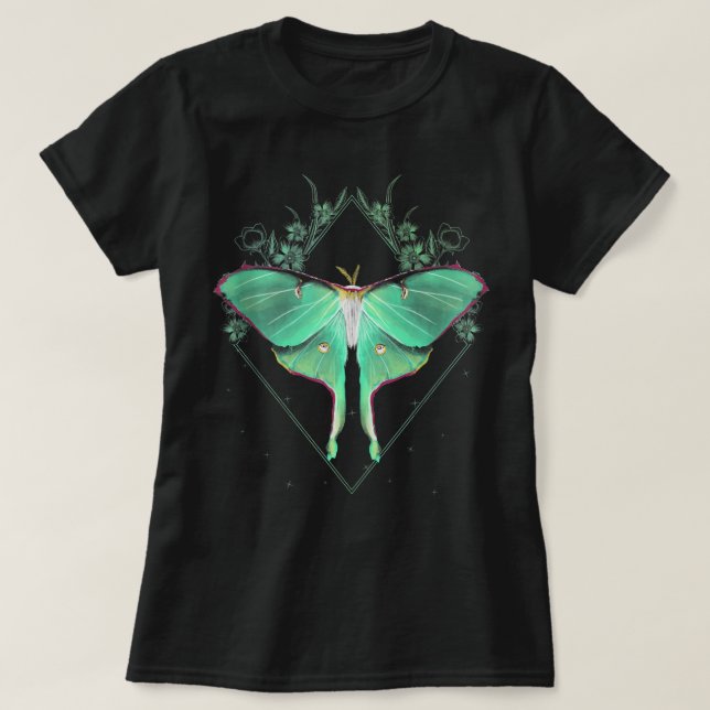 Camiseta Cute Luna Moth Linda Borboleta Inseto Lover Ta (Frente do Design)