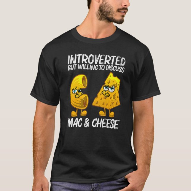 Camiseta Cute Mac & Queijo Para Homens Mães Queijo De Macar (Frente)