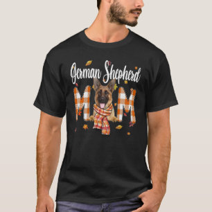 Camiseta Cute mãe do Pastor Alemão Outono Bordo Mãe do Cão