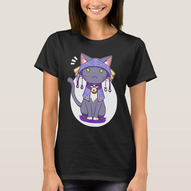 Camiseta Cute Magical Kitty Unleash Your Fantasy Power with (Frente)