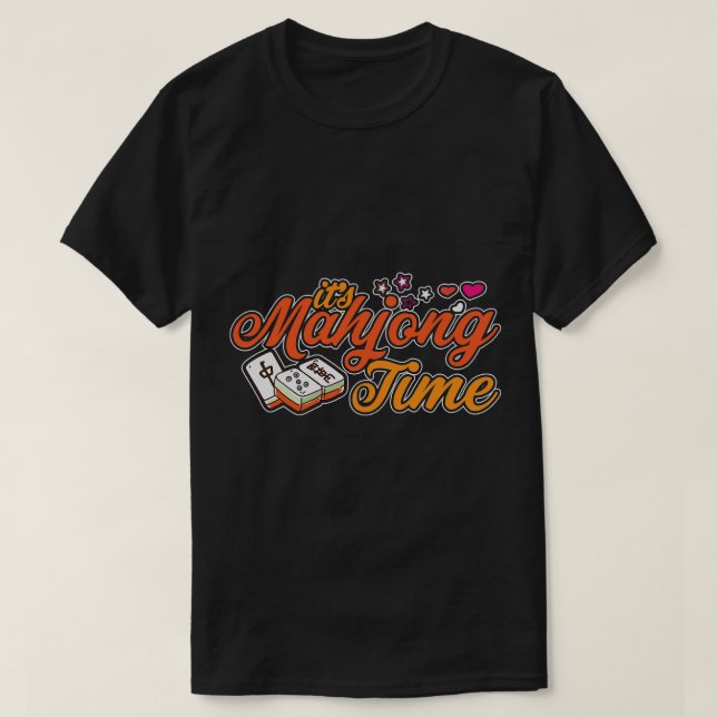 Camiseta Cute Mahjong Joga Seu Mahjong Time Mahjong Love (Frente do Design)