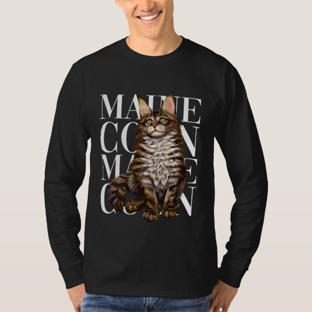 Camiseta Cute Maine Coon Cat (Frente)