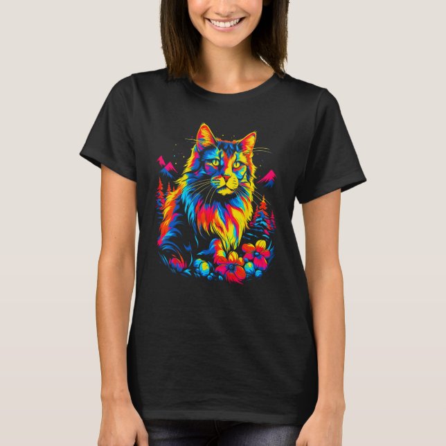 Camiseta Cute Maine Coon Cat (Frente)