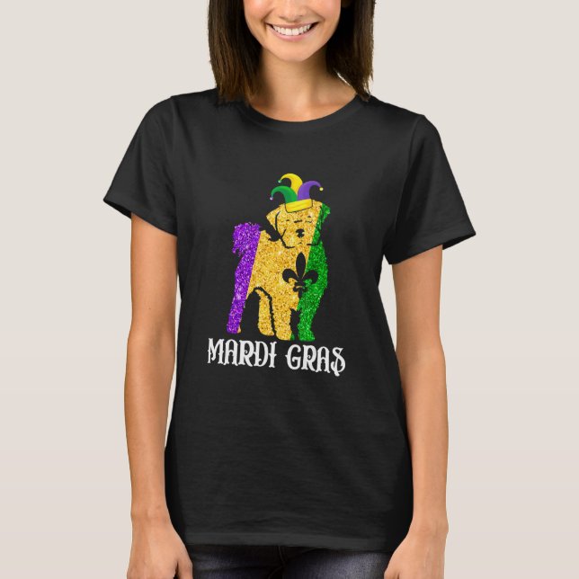Camiseta Cute Maltese Dog Lover Mardi Gras Party Jester Mas (Frente)