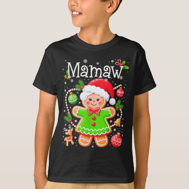 Camiseta Cute Mamaw Gingerbread Family Matching Christmas C (Frente)
