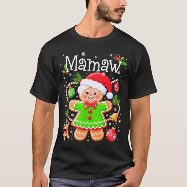 Camiseta Cute Mamaw Gingerbread Family Matching Christmas C (Frente)