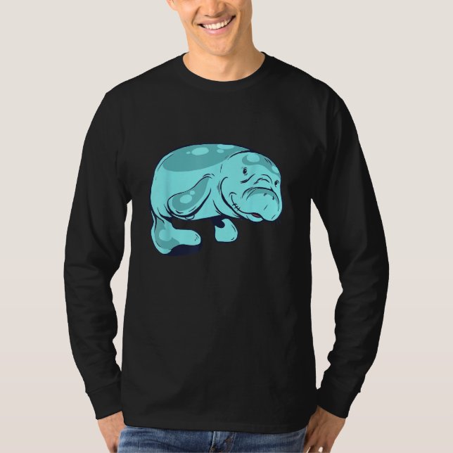 Camiseta Cute Manatee  Aquatic Animal Sea Animal Manatee (Frente)