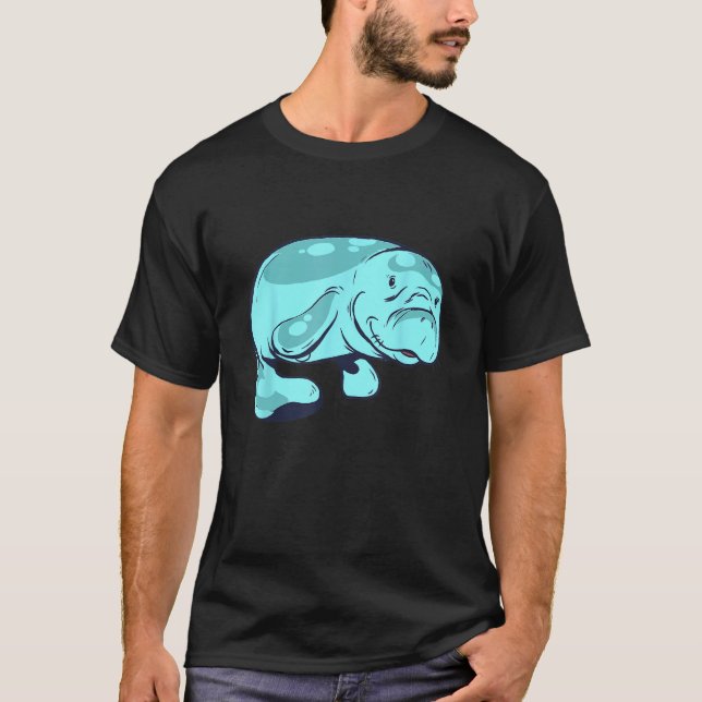 Camiseta Cute Manatee  Aquatic Animal Sea Animal Manatee (Frente)