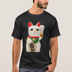 Camiseta Cute Maneki Neko Chinês Gato Sortudo Japonês Figur