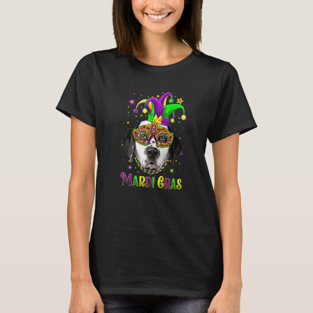 Camiseta Cute Mardi Gras Carnival Dalmatian Dog Mardi Gras  (Frente)