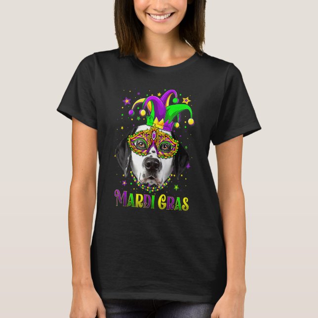 Camiseta Cute Mardi Gras Carnival Dalmatian Dog Mardi Gras (Frente)
