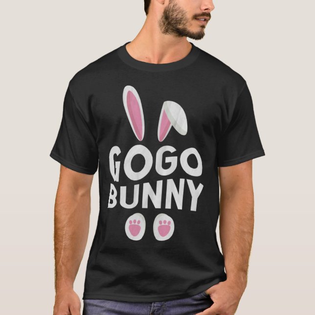 Camiseta Cute Matching Family Easter Day Gogo Bunny (Frente)