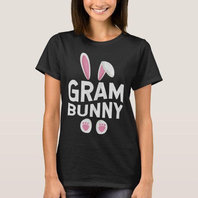 Camiseta Cute Matching Family Easter Day  Gram Bunny (Frente)