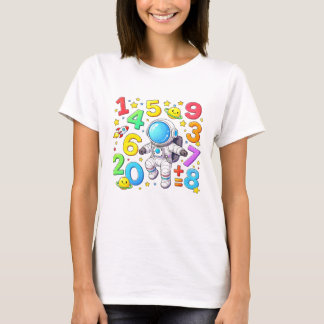 Camiseta Cute Maths Numbers Dinosaur Cartoon T Shirt KidsUK