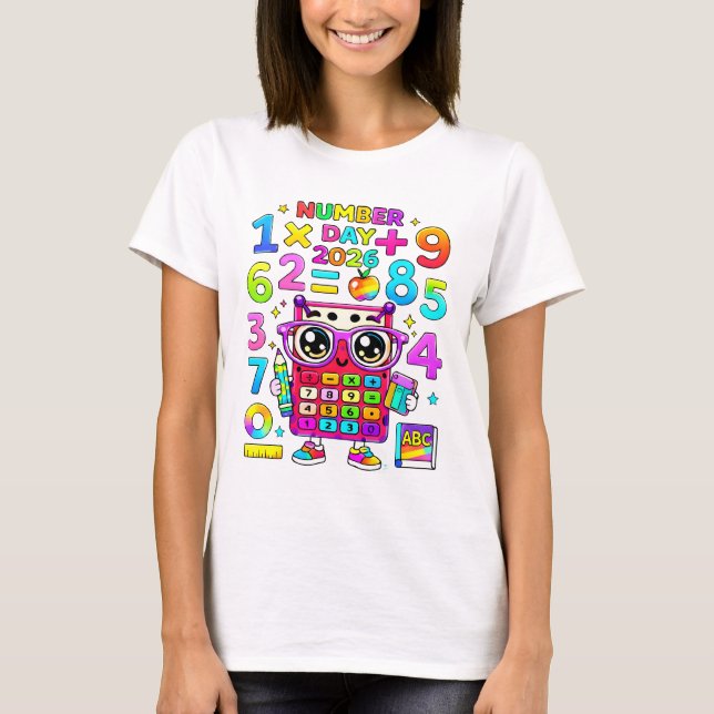 Camiseta Cute Maths Numbers Panda Calculator T Shirt KidsUK (Frente)