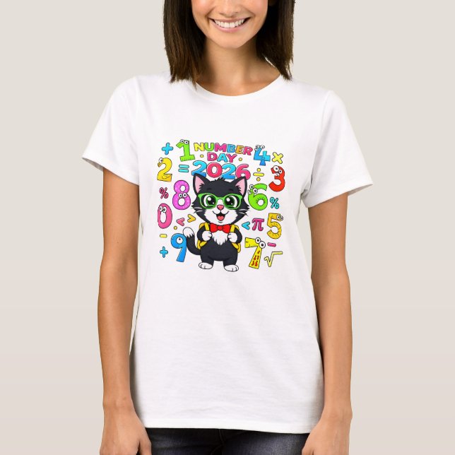 Camiseta Cute Maths Numbers Panda Cartoon T Shirt KidsUK!!! (Frente)