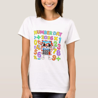 Camiseta Cute Maths Numbers Robot Calculator T Shirt Kids!!