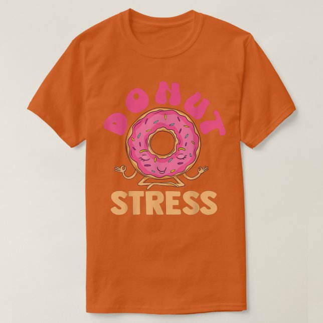 Camiseta Cute Meditating Baking Donut Stress for Bakers  (Frente do Design)