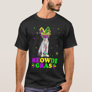 Camiseta Cute Meowdi Gras Devon Rex Cat Carnaval Mardi