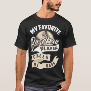 Camiseta Cute Meu Jogador De Beisebol Favorito Me Chama De