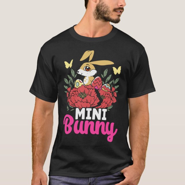 Camiseta Cute Mini Bunny Easter Bunny Eggs Happy Easter (Frente)