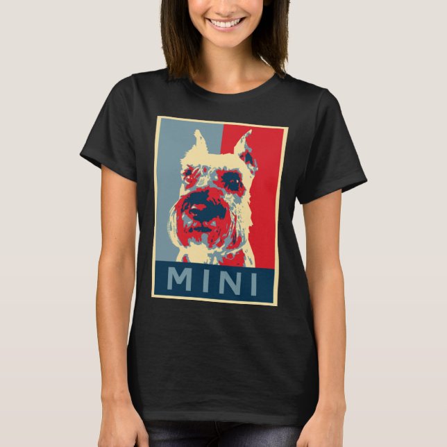 Camiseta Cute Miniature Schnauzer Election (Frente)